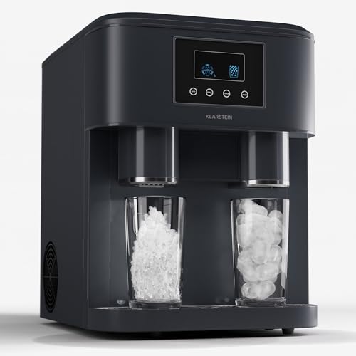 Klarstein Eiswürfelmaschine für Zuhause Camping Gastro, Schnelle Mini-Eiswürfelmaschine Klein, Profi Eismaschine für Crushed Eis, Große & Kleine Eiswürfel, 1,8L Wassertank, 15kg Eis in 24h Klarstein Eiswürfelmaschine für Zuhause Camping Gastro, Schnelle Mini-Eiswürfelmaschine Klein, Profi Eismaschine für Crushed Eis, Große & Kleine Eiswürfel, 1,8L Wassertank, 15kg Eis in 24h von Klarstein
