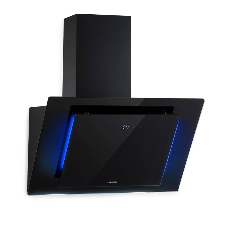 Klarstein Eleonora 60 Dunstabzugshaube 426 m³/h Touch-Panel Ambiente-Licht Schwarz von Klarstein