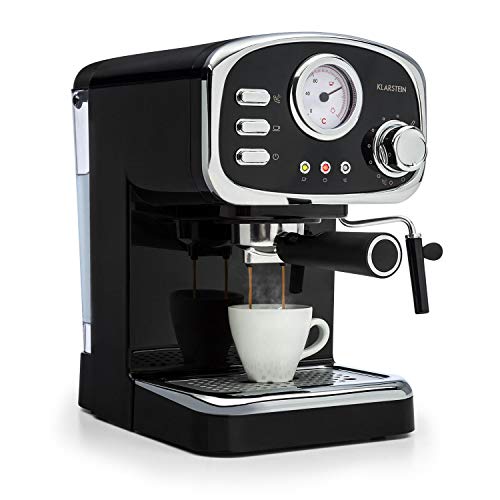 Klarstein Espressionata Gusto Espressomaschine, Siebträgermaschine mit 1100 W, 15 Bar Druck, Siebträger Kaffeemaschine, Volumen Wassertank: 1 Liter, abnehmbares Tropfgitter aus Edelstahl, schwarz Klarstein Espressionata Gusto Espressomaschine, Siebträgermaschine mit 1100 W, 15 Bar Druck, Siebträger Kaffeemaschine, Volumen Wassertank: 1 Liter, abnehmbares Tropfgitter aus Edelstahl, schwarz von Klarstein