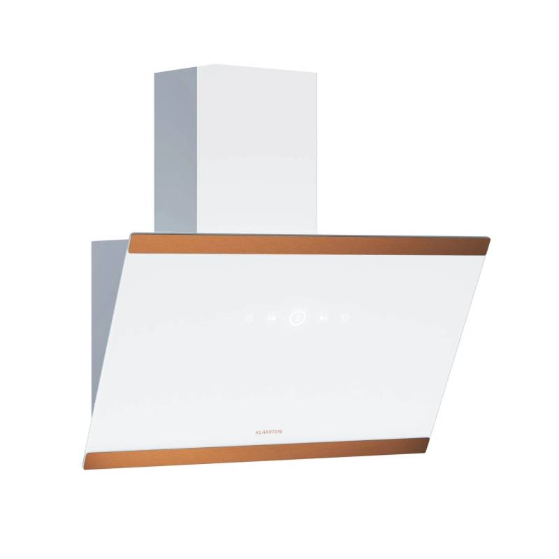 Klarstein FlashLine 60 Dunstabzugshaube A++ 524 m³/h 3 Stufen Touch Abluft/Umluft 100 W Weiß von Klarstein
