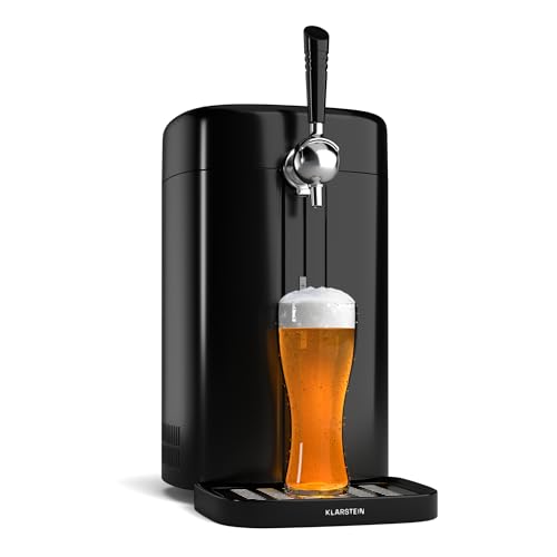 Klarstein FrostBrew Bierzapfanlage - 5L Bierzapfanlage mit CO₂-Drucksystem, Thermoelektrisches Kühlsystem, Temperaturregelung 3-12 °C, LED-Anzeige, Abnehmbare Tropfschale, Schwarz/Silber Klarstein FrostBrew Bierzapfanlage - 5L Bierzapfanlage mit CO₂-Drucksystem, Thermoelektrisches Kühlsystem, Temperaturregelung 3-12 °C, LED-Anzeige, Abnehmbare Tropfschale, Schwarz/Silber von Klarstein