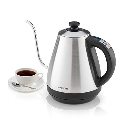 Klarstein Garcon Wasserkocher - Teekocher, 1 L, 2000 W, Warmhaltefunktion, gradgenaue Temperatureinstellung, 40 °C - 100 °C, Edelstahl, silber Klarstein Garcon Wasserkocher - Teekocher, 1 L, 2000 W, Warmhaltefunktion, gradgenaue Temperatureinstellung, 40 °C - 100 °C, Edelstahl, silber von Klarstein