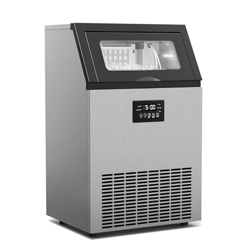 Klarstein Glacial Eiswürfelmaschine - 45 kg/24 h, 370 W Kompressor, 15 kg Behälter, Multitouch-Panel, Selbstreinigung, Edelstahl, Gewerblich Klarstein Glacial Eiswürfelmaschine - 45 kg/24 h, 370 W Kompressor, 15 kg Behälter, Multitouch-Panel, Selbstreinigung, Edelstahl, Gewerblich von Klarstein