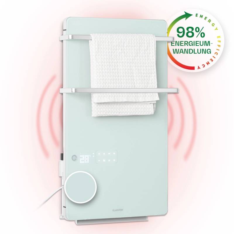 Klarstein Hot Spot Crystal Flow Badheizer 45x82 cm 36 m² 2000 W 5-40 °C LED Mattes Glas Klarstein Hot Spot Crystal Flow Badheizer 45x82 cm 36 m² 2000 W 5-40 °C LED Mattes Glas von Klarstein