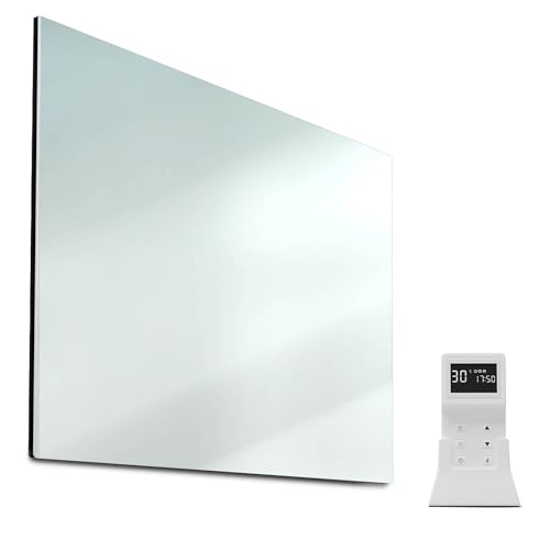 Klarstein Infrarotheizung mit Thermostat, 600W Elektroheizung, Smart Infrarotheizung zur Wandmontage, IR mit Erkennung Offener Fenster, Feuchtraum Heizkörper CO2-Frei, IP54 Elektro Wand Heizung von Klarstein