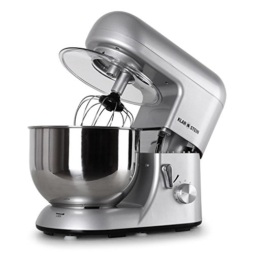 Klarstein Küchenmaschine, Knetmaschine mit 5L Schüssel, 2000W Profi Küchenmaschine mit Knethaken und Schneebesen, Universal Küchenmaschine mit 6 Stufen, Teigmaschine zum Rühren, Kneten und Aufschlagen Klarstein Küchenmaschine, Knetmaschine mit 5L Schüssel, 2000W Profi Küchenmaschine mit Knethaken und Schneebesen, Universal Küchenmaschine mit 6 Stufen, Teigmaschine zum Rühren, Kneten und Aufschlagen von Klarstein
