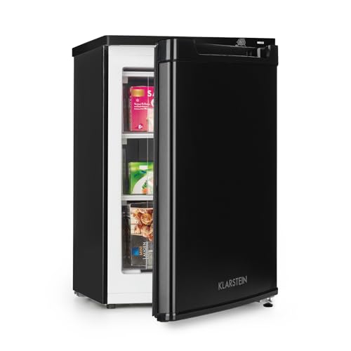 Klarstein Mini Gefrierschrank, Klein & Leise, Freistehender Gefrierschrank, 80L Kleiner Gefrierschrank, Tiefkühlschrank mit Eiswürfelform & Eisschaber, Effiziente Gefrierschränke, Kompakter Freezer von Klarstein