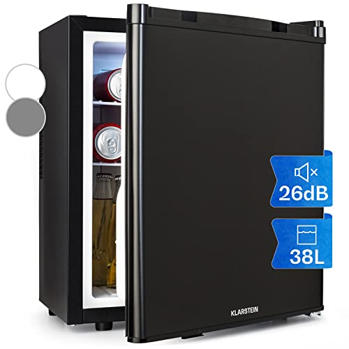 Klarstein Mini Kühlschrank für Zimmer, Mini-Kühlschrank für Getränke, Snacks & Kosmetik, Kleine Minibar, Kühlschrank Klein & Leise, Verstellbare Ablagen, Kleiner Skincar Kühlschrank 6-18°C, 38L von Klarstein