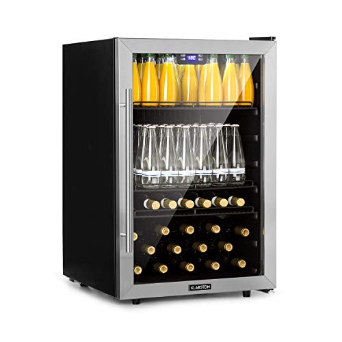 Klarstein Mini Kühlschrank mit Glastür, Mini-Kühlschrank für Zimmer, Getränkekühlschrank Klein mit Verstellbaren Ablagen, Kleiner Kühlschrank 147 Liter, Indoor/Outdoor Kühlschrank Leise von Klarstein