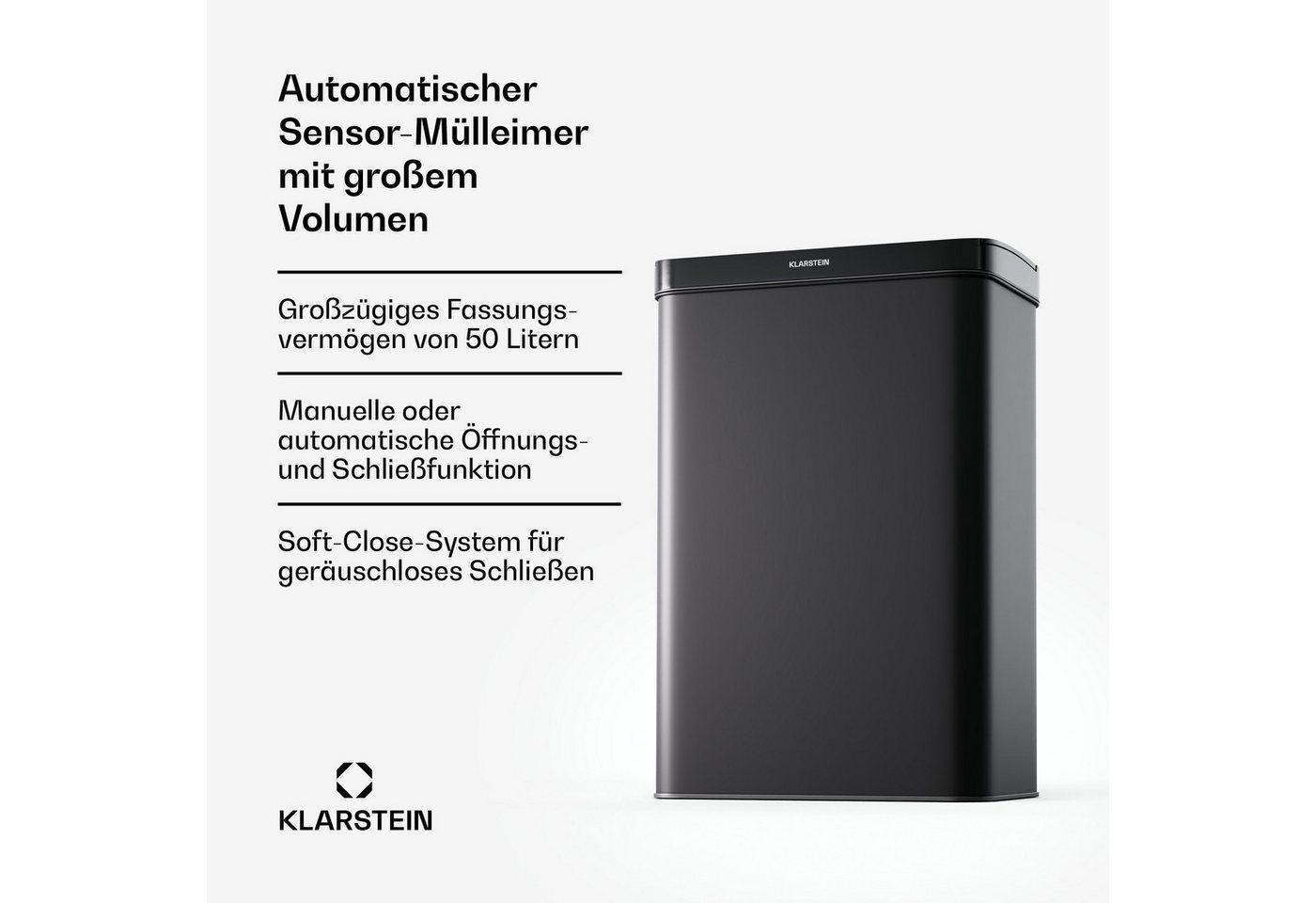 Klarstein Mülleimer Touchless sensor bin, Sensor Trash Bin Garbage Müll Geräuschlos 50 L Klarstein Mülleimer Touchless sensor bin, Sensor Trash Bin Garbage Müll Geräuschlos 50 L von Klarstein