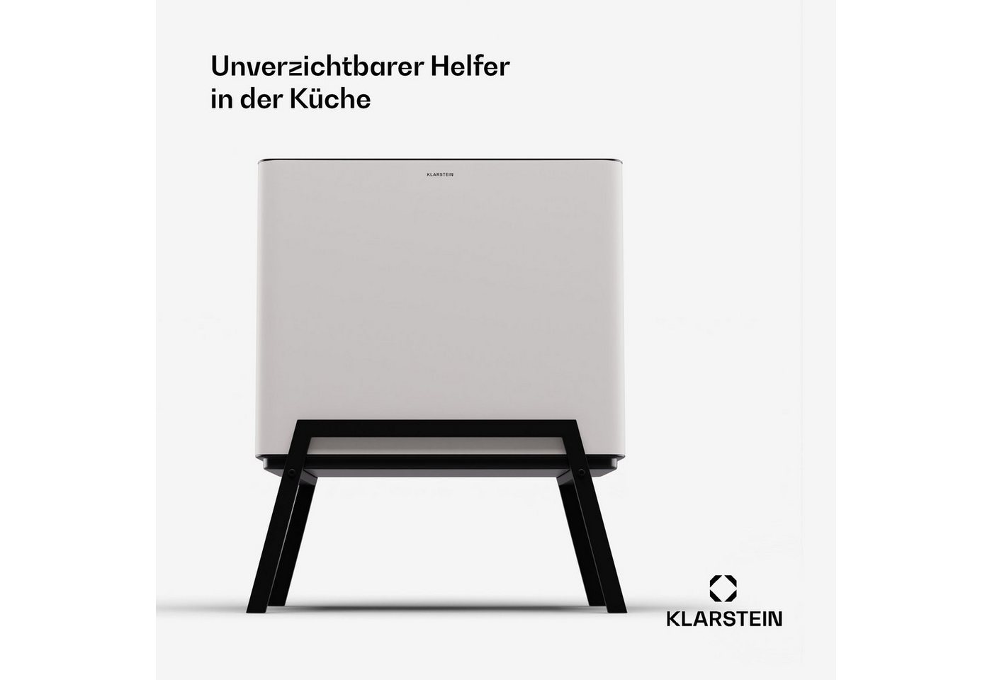 Klarstein Mülleimer Yuma, Mülleimer 3 Fach Treteimer Komposteimer Trash Bin 40l von Klarstein