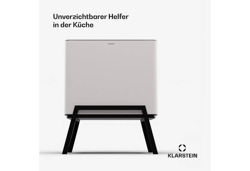 Klarstein Mülleimer Yuma, Mülleimer 3 Fach Treteimer Komposteimer Trash Bin 40l von Klarstein