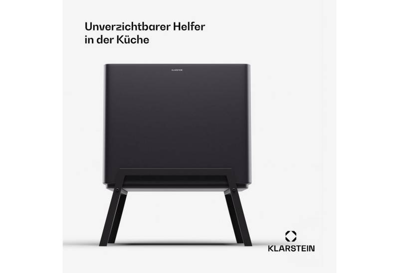 Klarstein Mülleimer Yuma, Mülleimer 3 Fach Treteimer Komposteimer Trash Bin 40l von Klarstein