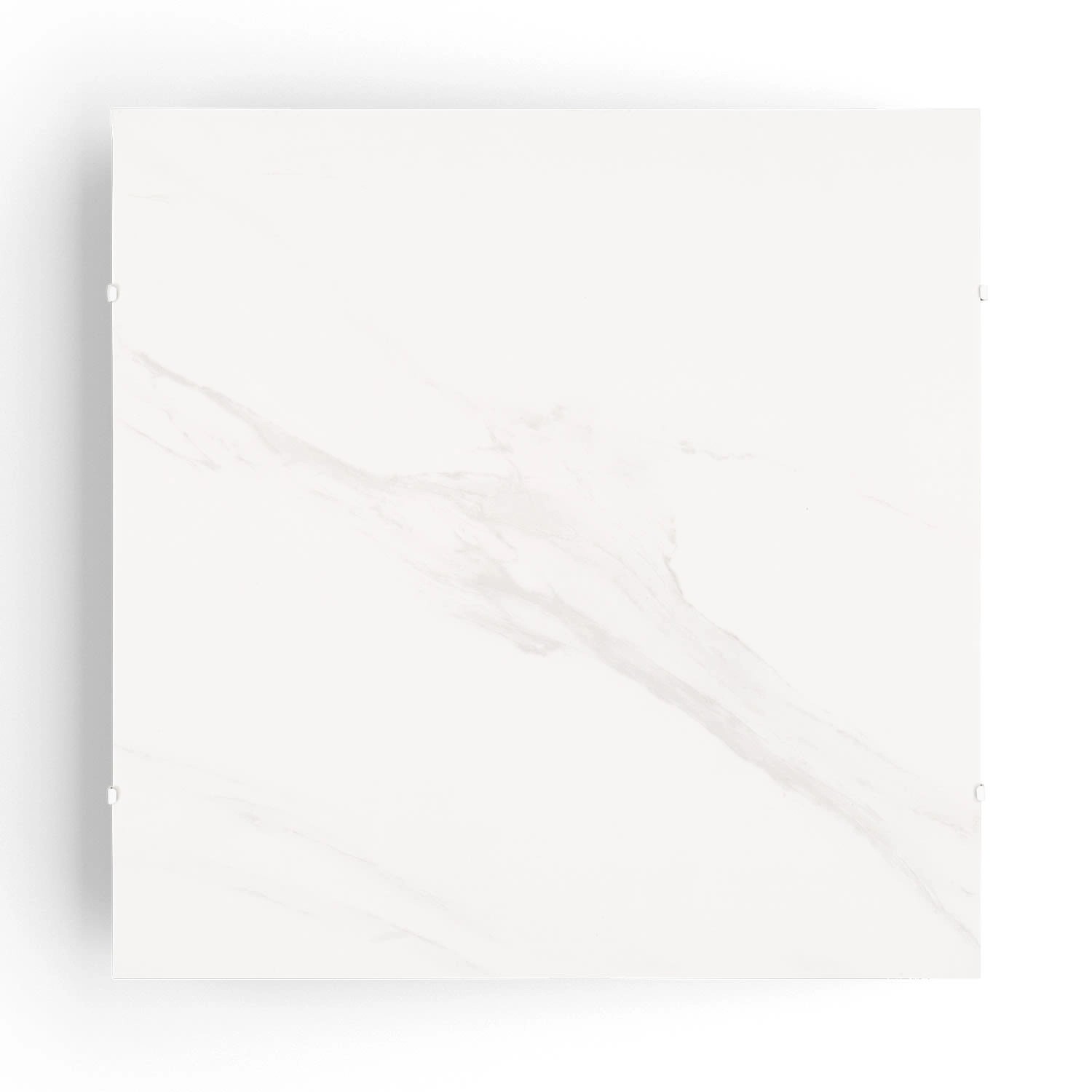 Klarstein Santorini Smart Infrarot-Heizung 60x60 cm 500 W Wochentimer IP24 Wandmotage Weißer Marmor von Klarstein