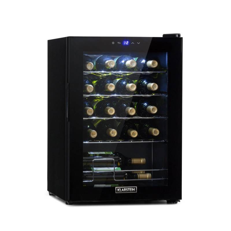 Klarstein Shiraz 20 Uno Weinkühlschrank 53 L 20 Flaschen Touch-Bedienfeld 5-18°C von Klarstein