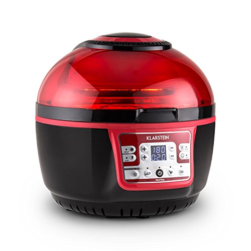Klarstein VitAir Heißluftfritteuse Fritteuse, 1400 Watt, fett-frei Frittieren + Backen + Grillen + Rösten, Halogen-Infrarot-Heizelement, Automatik, Antihaft-Beschichtung, rot-schwarz Klarstein VitAir Heißluftfritteuse Fritteuse, 1400 Watt, fett-frei Frittieren + Backen + Grillen + Rösten, Halogen-Infrarot-Heizelement, Automatik, Antihaft-Beschichtung, rot-schwarz von Klarstein