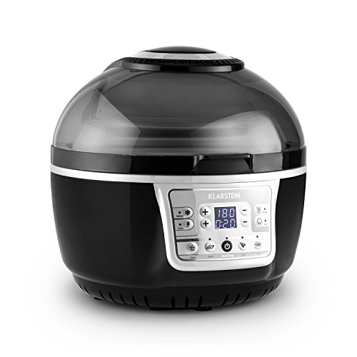 Klarstein VitAir Turbo Heißluftfritteuse - 1400 Watt Heissluftfriteuse, Airfryer mit 9 Liter Garraum, 50 bis 230°C, Timer, Halogen-Infrarot-Heizelement, Kuppel-Design, schwarz-grau Klarstein VitAir Turbo Heißluftfritteuse - 1400 Watt Heissluftfriteuse, Airfryer mit 9 Liter Garraum, 50 bis 230°C, Timer, Halogen-Infrarot-Heizelement, Kuppel-Design, schwarz-grau von Klarstein