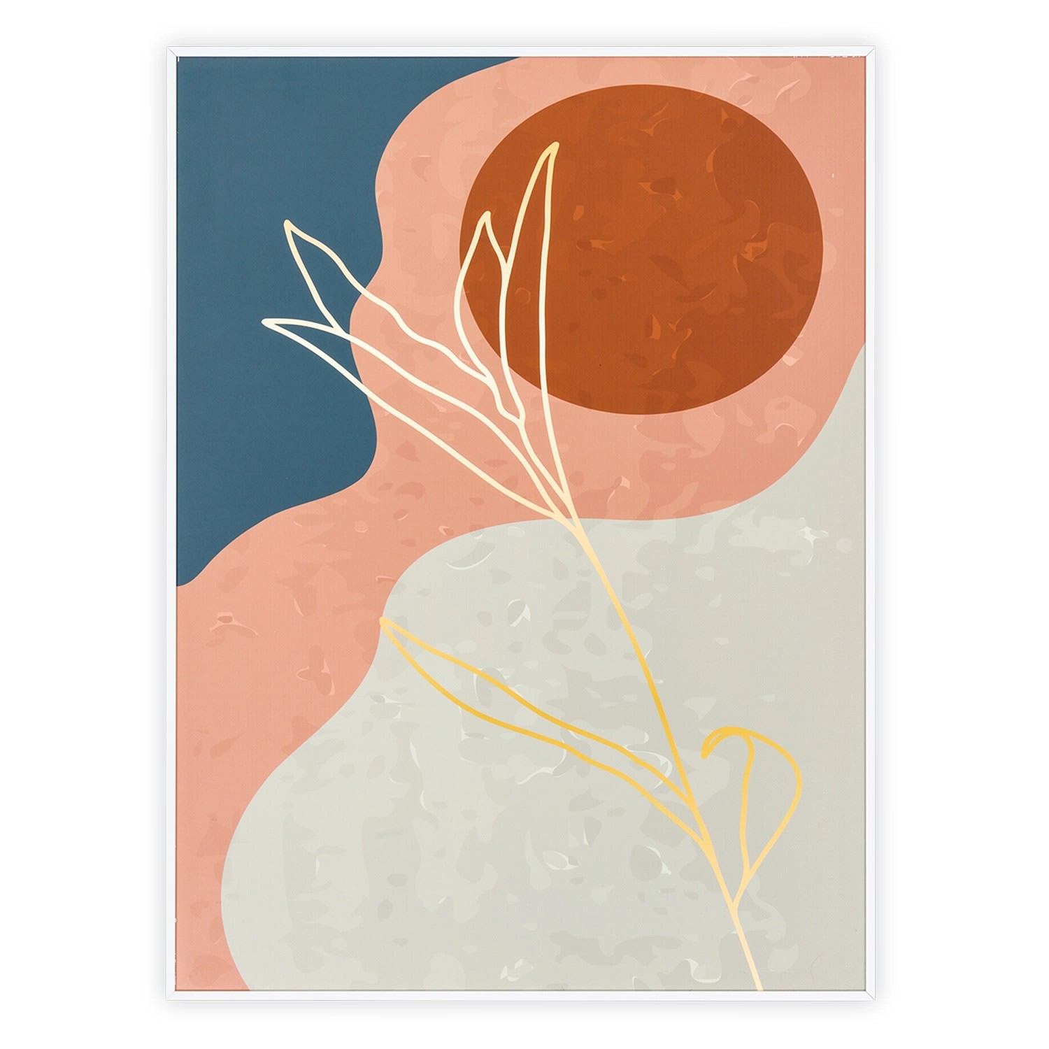 Klarstein Wonderwall Air Art Smart Infrarotheizung 60x80 cm 500 W Wandinstallation App-Steuerung Motiv Goldene Linien Weiß von Klarstein