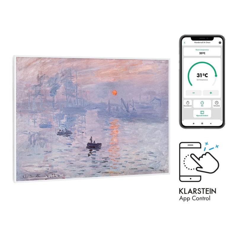 Klarstein Wonderwall Air Art Smart Infrarotheizung 80x60 cm 500 W Wandmontage App-Steuerung Motiv Sonnenaufgang Weiß Klarstein Wonderwall Air Art Smart Infrarotheizung 80x60 cm 500 W Wandmontage App-Steuerung Motiv Sonnenaufgang Weiß von Klarstein