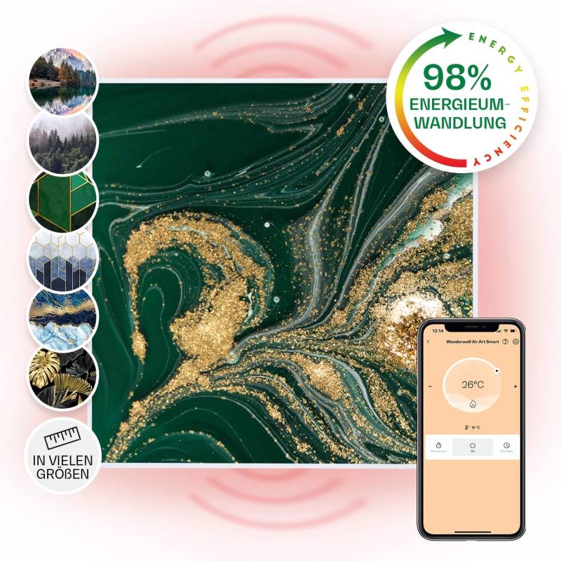 Klarstein Wonderwall Air Art Smart Infrarotheizung Wandinstallation App-Steuerung Motiv Wirbel 60x60 cm 350 W Weiß Klarstein Wonderwall Air Art Smart Infrarotheizung Wandinstallation App-Steuerung Motiv Wirbel 60x60 cm 350 W Weiß von Klarstein