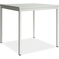 Konferenztisch Klassik, Quadratrohr, BxT 800 x 800 mm, grau von Jungheinrich PROFISHOP