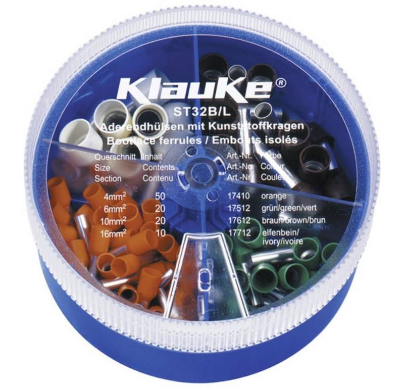 Klauke Aderendhülsen Klauke ST32B Aderendhülsen-Sortiment 4 mm², 6 mm², 10 mm², 16 mm² Teil, ST32B von Klauke