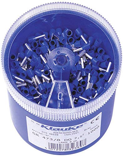 Klauke GR473/8DO GR4738DO Aderendhuelsen-Sortiment 2.50mm² Blau 1000 Teile von Klauke