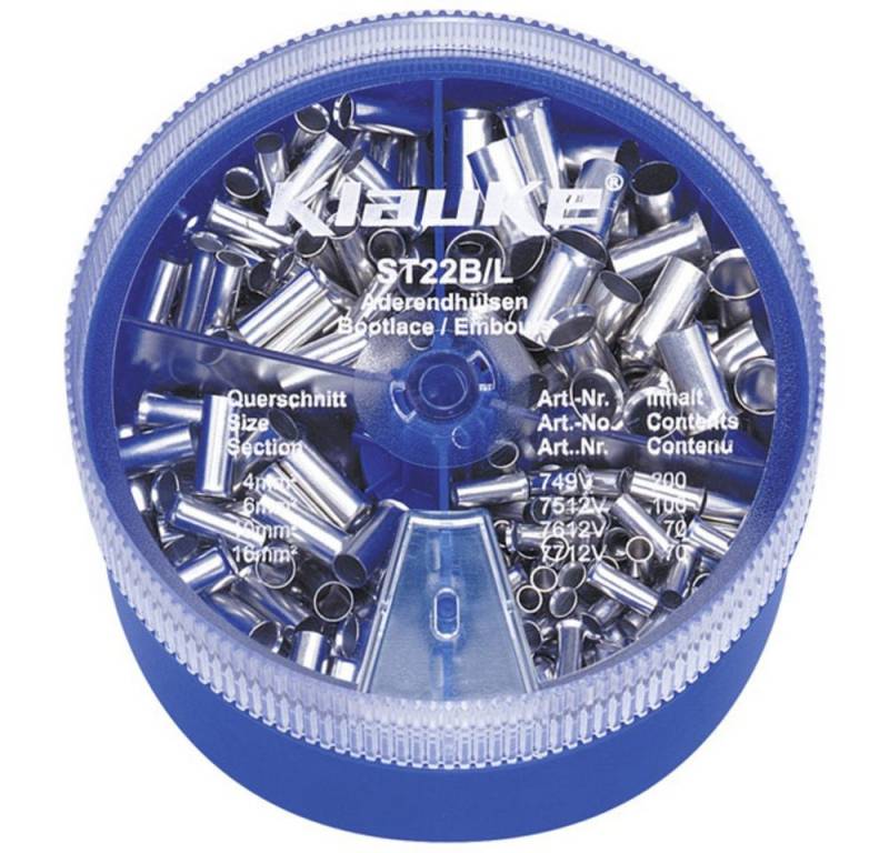Klauke Aderendhülsen Klauke ST22B Aderendhülsen-Sortiment 4 mm², 6 mm², 10 mm², 16 mm² Unis, ST22B von Klauke