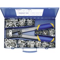 Klauke SK65B Quetschverbinder-Sortiment inkl. Crimpzange Querschnitt (max.)=50 mm² Unisoliert Silbe von Klauke