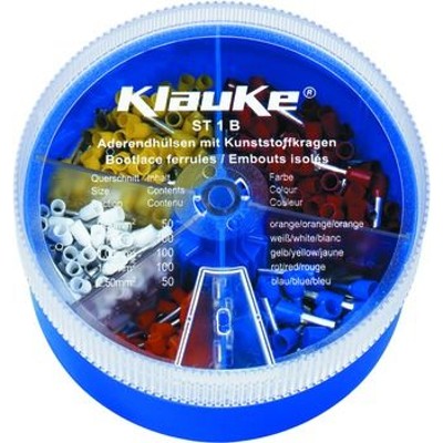 Sortimentskasten 400 Stück Isolierte Aderendhülsen 0,5 - 2,5mm² von Klauke