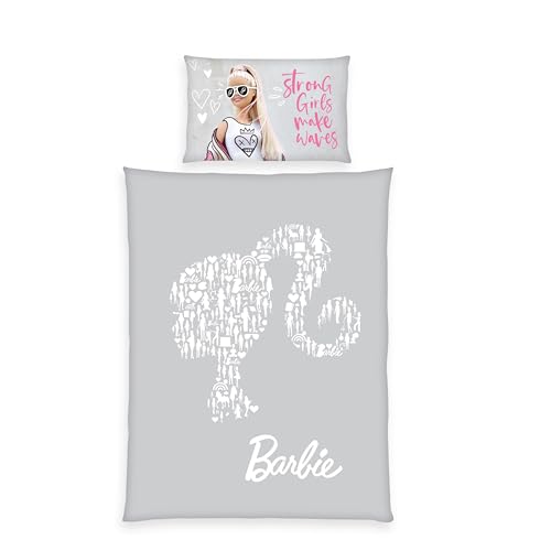 Herding Bettwäsche Barbie, Kopfkissenbezug 65 x 100 cm mit Reißverschluss und Wende-Motiv, Bettbezug 160 x 210 cm, Mit Reißverschluss, 100% Baumwolle/Renforcé Herding Bettwäsche Barbie, Kopfkissenbezug 65 x 100 cm mit Reißverschluss und Wende-Motiv, Bettbezug 160 x 210 cm, Mit Reißverschluss, 100% Baumwolle/Renforcé von Herding