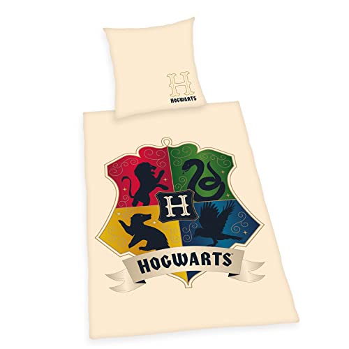 Herding Bettwäsche-Set Harry Potter, Kopfkissenbezug 80 x 80 cm, Bettbezug 135 x 200 cm, Mit leichtläufigem Reißverschluss, Baumwolle Herding Bettwäsche-Set Harry Potter, Kopfkissenbezug 80 x 80 cm, Bettbezug 135 x 200 cm, Mit leichtläufigem Reißverschluss, Baumwolle von Herding