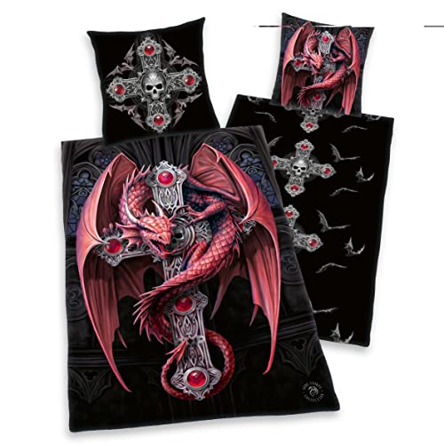 Herding, Anne Stokes Bettwäsche Kreuz Gothic, 135/200 im hochwertigen Digitaldruck, Fantasy Herding, Anne Stokes Bettwäsche Kreuz Gothic, 135/200 im hochwertigen Digitaldruck, Fantasy von Herding