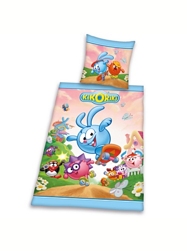 Herding 443840050 Bettwäsche Kikoriki, Kopfkissenbezug: 80 x 80 cm + Bettbezug: 135 x 200 cm, 100 % Baumwolle, Renforce Herding 443840050 Bettwäsche Kikoriki, Kopfkissenbezug: 80 x 80 cm + Bettbezug: 135 x 200 cm, 100 % Baumwolle, Renforce von Herding