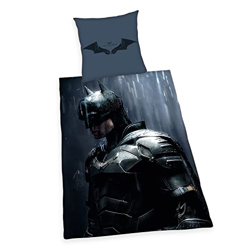 Batman Bettwäsche, Kopfkissenbezug ca. 80x80 cm, Bettbezug ca. 135x200 cm, mit leichtläufigem Markenreißverschluss, 100% Baumwolle, Renforcé Batman Bettwäsche, Kopfkissenbezug ca. 80x80 cm, Bettbezug ca. 135x200 cm, mit leichtläufigem Markenreißverschluss, 100% Baumwolle, Renforcé von Herding