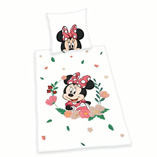 Herding Disney's Minnie Maus Bettwäsche-Set, Kopfkissenbezug 80 x 80 cm, Bettbezug 135 x 200 cm, Mit Knopfverschluss, 100% Baumwolle/Flanell, Mehrfarbig Herding Disney's Minnie Maus Bettwäsche-Set, Kopfkissenbezug 80 x 80 cm, Bettbezug 135 x 200 cm, Mit Knopfverschluss, 100% Baumwolle/Flanell, Mehrfarbig von Herding