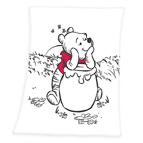 Disney's Winnie the Pooh Microfaserflauschdecke, 75x100 cm, 100% Polyester von Klaus Herding GmbH