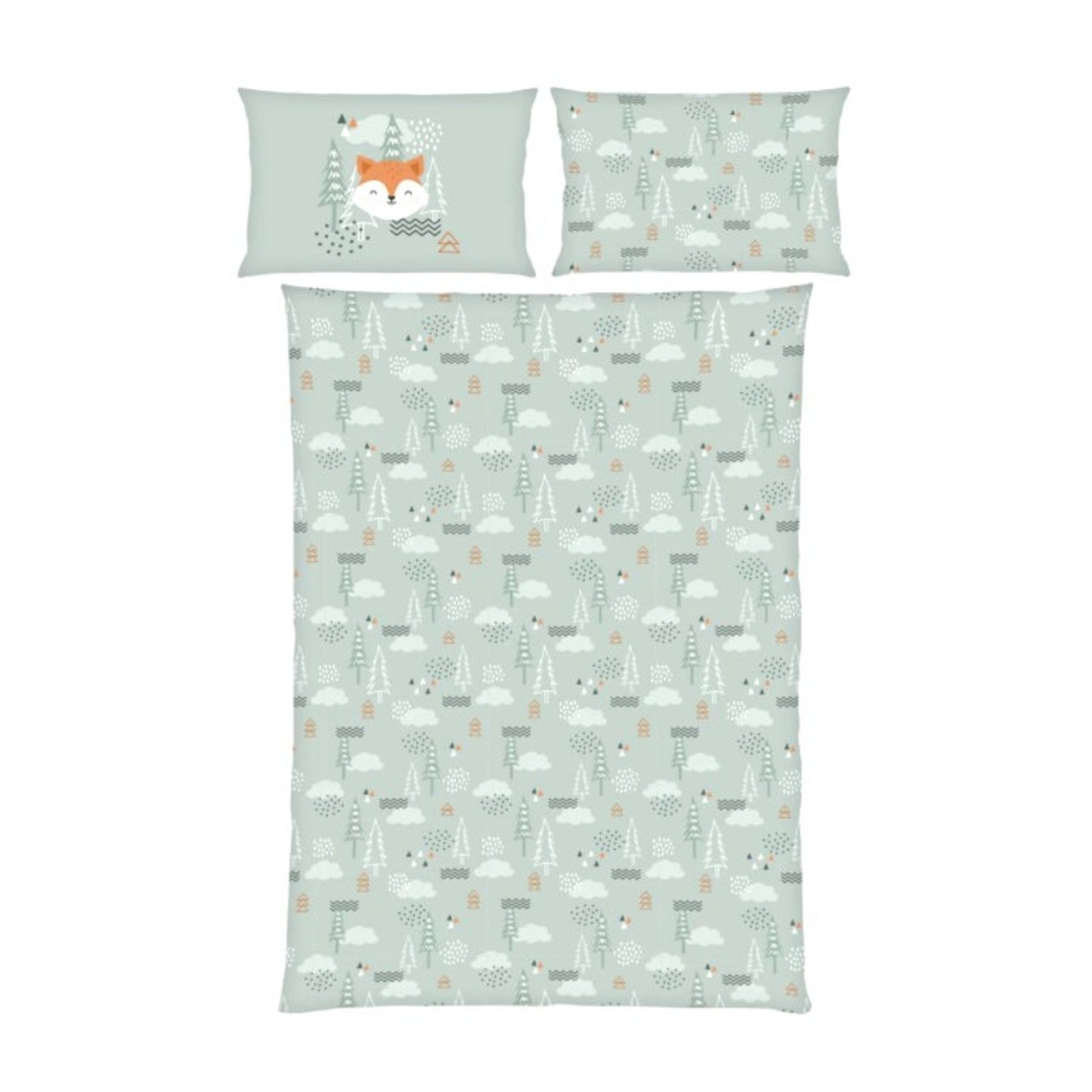 Herding Flanell Kinder Baby Bettwäsche Nordic Forest Wald Tannen mint 100x135 cm Herding Flanell Kinder Baby Bettwäsche Nordic Forest Wald Tannen mint 100x135 cm von Klaus Herding GmbH