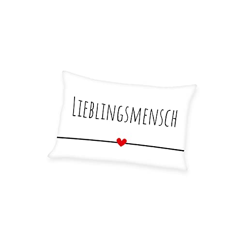 Herding Lieblingsmensch Soft-Velboa Kissen, 30 x 50 cm, 100% Polyester von Klaus Herding GmbH
