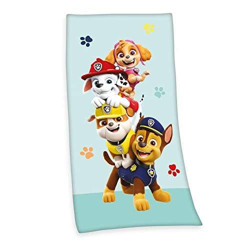 Herding Paw Patrol Velourstuch, 75x150 cm, 100% Baumwolle, Velours von Klaus Herding GmbH