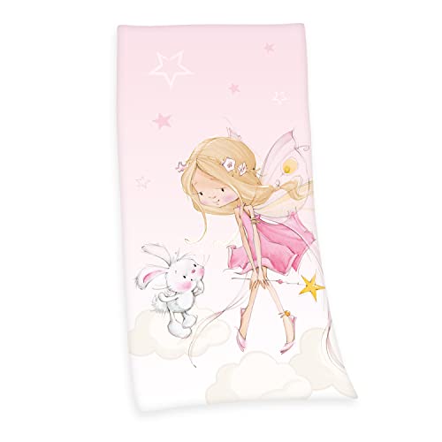 Herding Klaus GmbH Little Fairy Velourstuch, Rosa, 75 x 150 cm von Herding