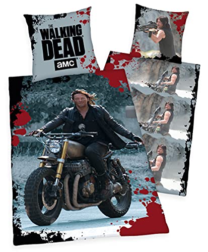 Walking Dead Bettwäsche Daryl Nixon 80x80 + 135x200 cm, 100% Baumwolle von Klaus Herding GmbH
