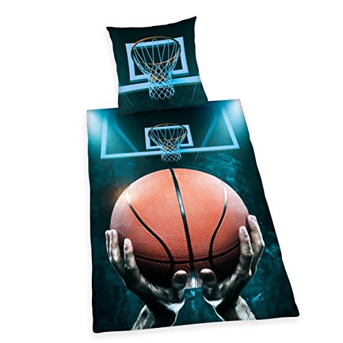 Herding Young Collection Bettwäsche-Set, Basketball Wendemotiv, Bettbezug 140 x 200 cm, Kopfkissenbezug 70 x 90 cm, Baumwolle/Renforcé Herding Young Collection Bettwäsche-Set, Basketball Wendemotiv, Bettbezug 140 x 200 cm, Kopfkissenbezug 70 x 90 cm, Baumwolle/Renforcé von Herding