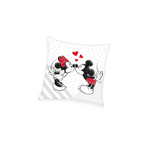 Disney's Mickey & Minnie Soft Velboa Kissen, 40x40 cm, 100% Polyester von Klaus Herding GmbH