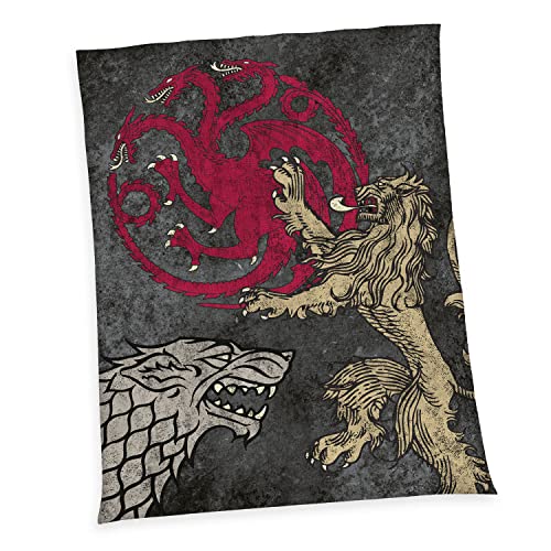 Game of Thrones Wellsoft-Flauschdecke, 150x200 cm, 100% Polyester, Wellsoft von Klaus Herding GmbH