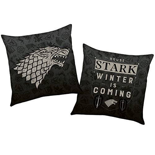 Herding House Stark | Game of Thrones | 40 x 40 cm | Deko-Kissen | Wende-Motiv von Herding