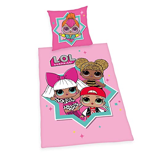 Herding LOL Surprise Bettwäsche, Kopfkissenbezug ca. 70x90 cm, Bettbezug ca. 140x200 cm, mit leichtläufigem Markenreißverschluss, 100% Baumwolle, Renforcé Herding LOL Surprise Bettwäsche, Kopfkissenbezug ca. 70x90 cm, Bettbezug ca. 140x200 cm, mit leichtläufigem Markenreißverschluss, 100% Baumwolle, Renforcé von Herding