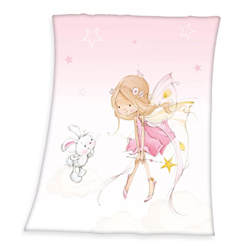 Herding Little Fairy Fleecedecke, 130x160 cm, 100% Polyester, Fleece, Pink von Klaus Herding GmbH