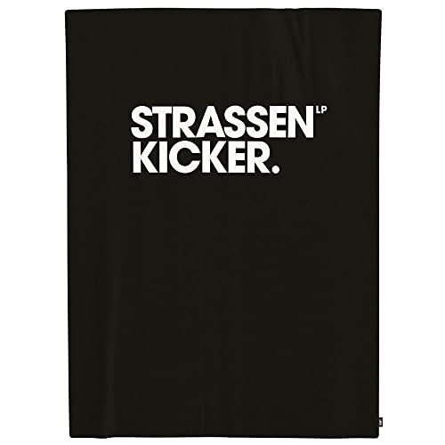 STRASSENKICKER Wellsoft- Flauschdecke, ca. 150x200 cm, 100% Polyester, Made in Green, Wellsoft, Flag Label, Schwarz von Herding
