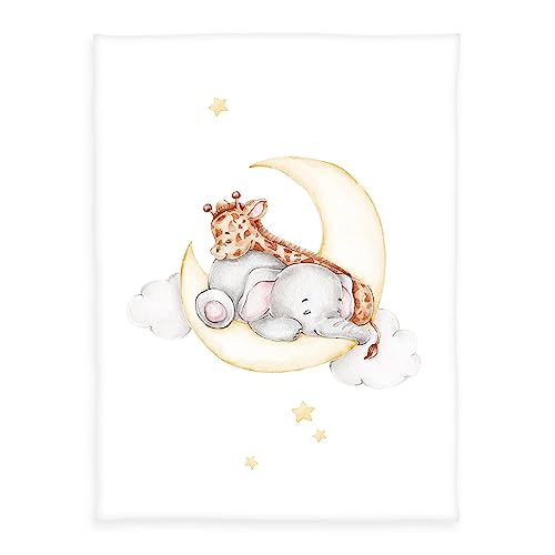 Herding Baby Best Microfaser-Flauschdecke Sleeping on the moon, 75 x 100 cm, 100% Polyester, Twin von Herding
